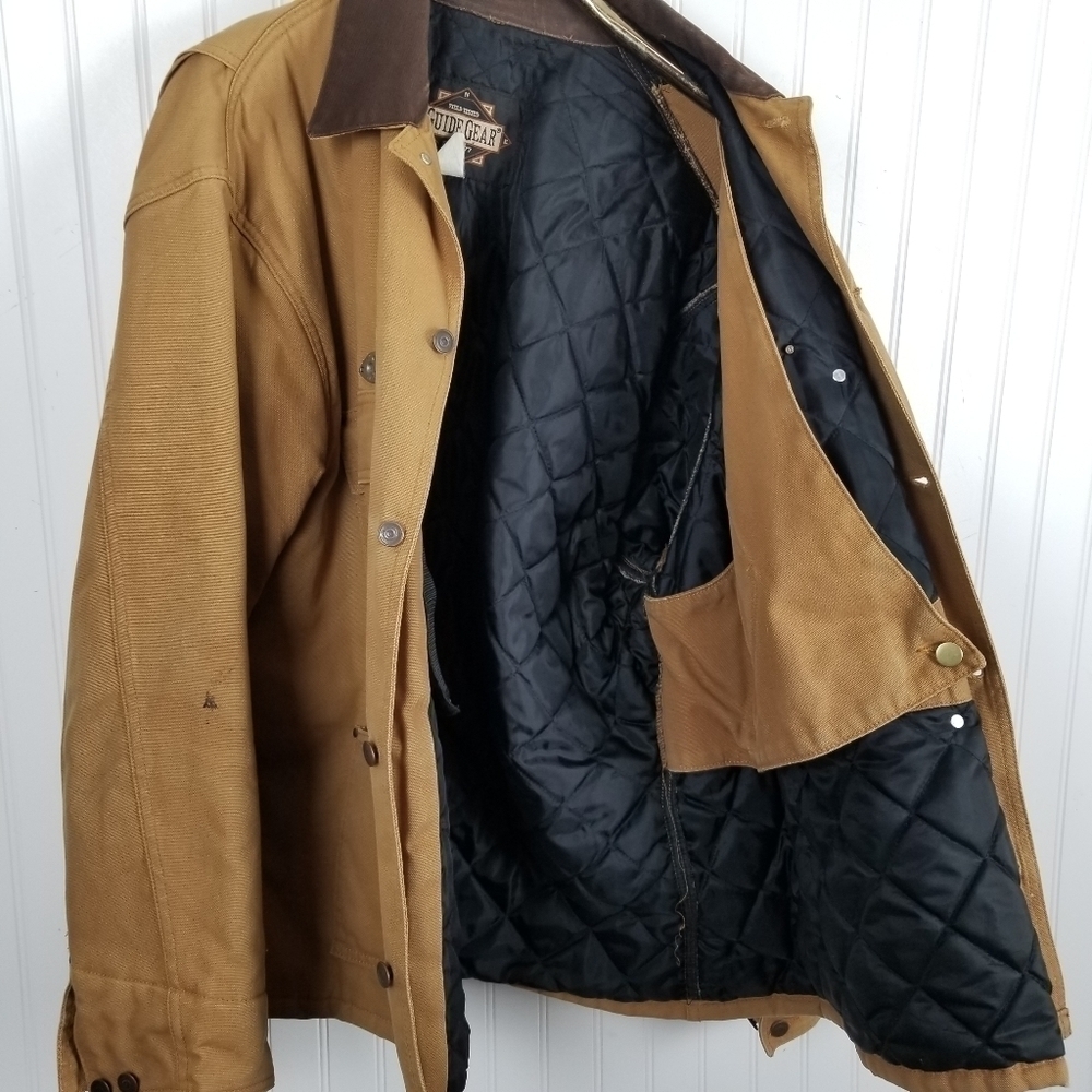 VTG Barn Field Coat Canvas Quilt Lined Made USA XXXL Winter Guide Gear Hunting - Picture 12 of 16